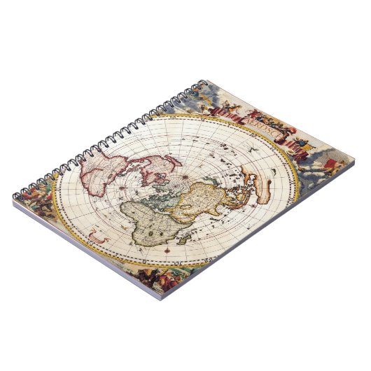 Polar Projection World Map Notebook ノートブック (左側)