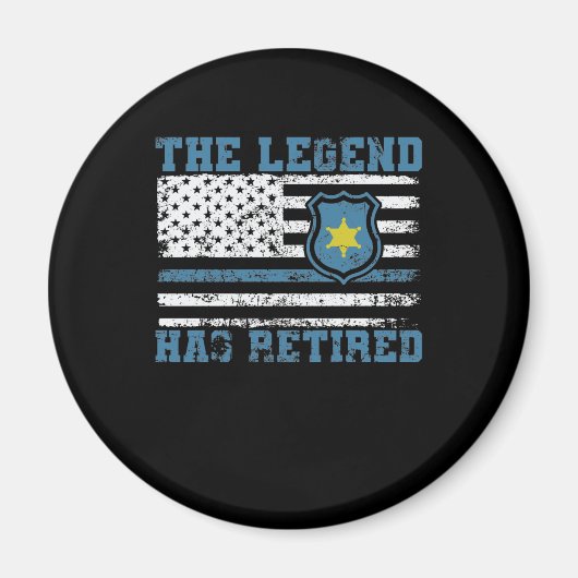 Polarizo The Legend Has 退職したUSA Flagge マグネット (正面)