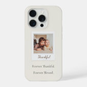 Polaroid 写真入りフォトケース「いつも感謝、いつも祝福されています」カスタムギフト iPhoneケース (裏面)