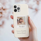 Polaroid 写真入りフォトケース「いつも感謝、いつも祝福されています」カスタムギフト iPhoneケース