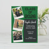 Polaroid Editable Color Picture Graduation 招待状 (スタンド正面)