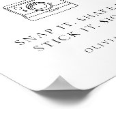 Polaroid Photo Wedding Guestbook Sign ポスター (角)