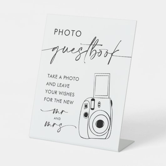 Polaroid Photo Wedding Guestbook Sign 台座サイン (正面)
