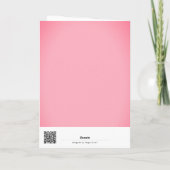 Polaroid style pink encouragement Card シーズンカード (裏面)