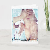 Polaroid Transfer Girl Greeting Card Blank Inside  カード (正面)