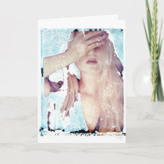 Polaroid Transfer Girl Greeting Card Blank Inside  カード