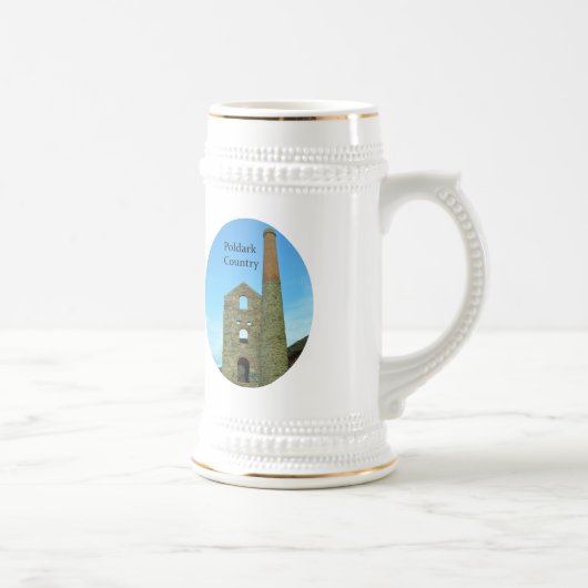 Poldarkの国鉱山はコーンウォールイギリスを台無しにします ビールジョッキ (右)