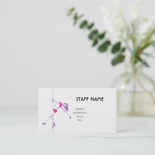 pole danse BUSINESS CARD 名刺 (スタンド正面)