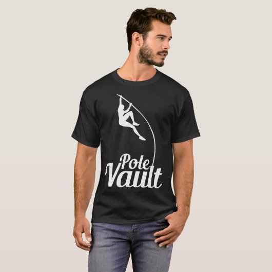 Pole Vault High Jump Bar Jump Athlet Bar Jumper Tシャツ (正面フル)
