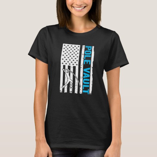 Pole Vaulter US Flag Pole Vault Premium Tシャツ (正面)