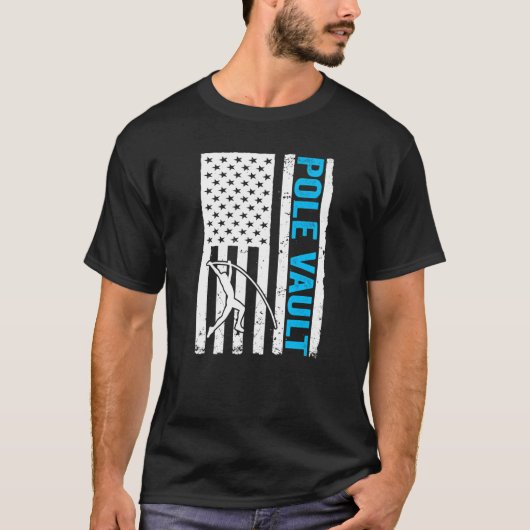 Pole Vaulter US Flag Pole Vault Premium Tシャツ (正面)
