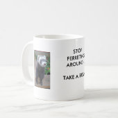 Polecatのフェレット コーヒーマグカップ (正面左)