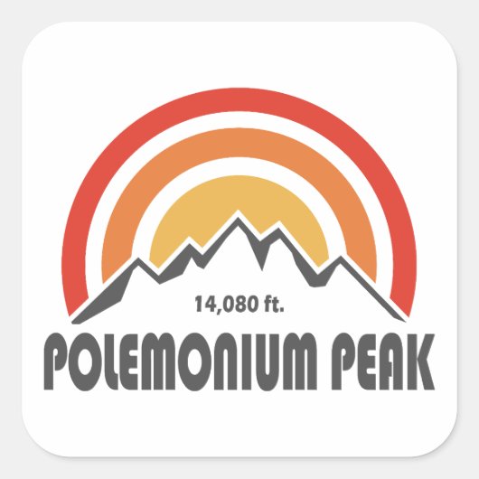 Polemonium Peak California スクエアシール (正面)