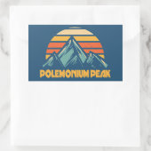 Polemonium Peak California Retro Turquoise 長方形シール (バッグ)