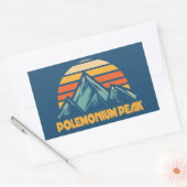 Polemonium Peak California Retro Turquoise 長方形シール (封筒)