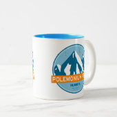 Polemonium Peak California Stars Moon ツートーンマグカップ (正面右)