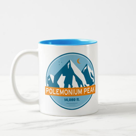 Polemonium Peak California Stars Moon ツートーンマグカップ (左)