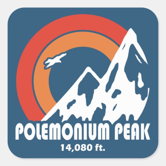 Polemonium Peak California Sun Eagle スクエアシール (正面)