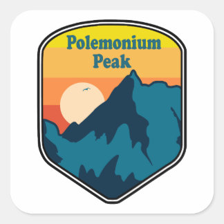 Polemonium Peak California Sunrise スクエアシール