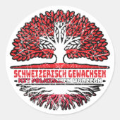Polen Polnisch Schweizer Schweiz Baum Wurzel ラウンドシール (正面)