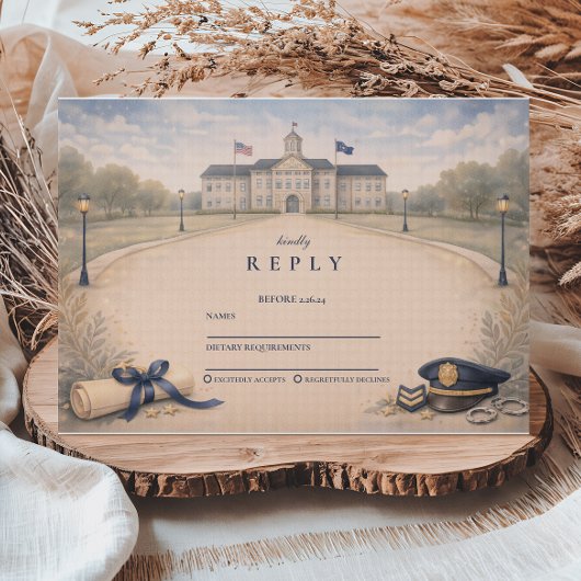 Police Academy Badge Ceremony Graduation 出欠カード