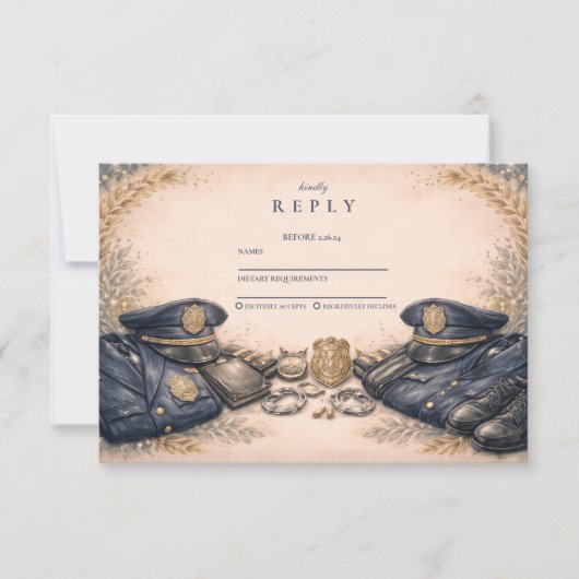 Police Academy Formal Badge Graduation 出欠カード (正面)