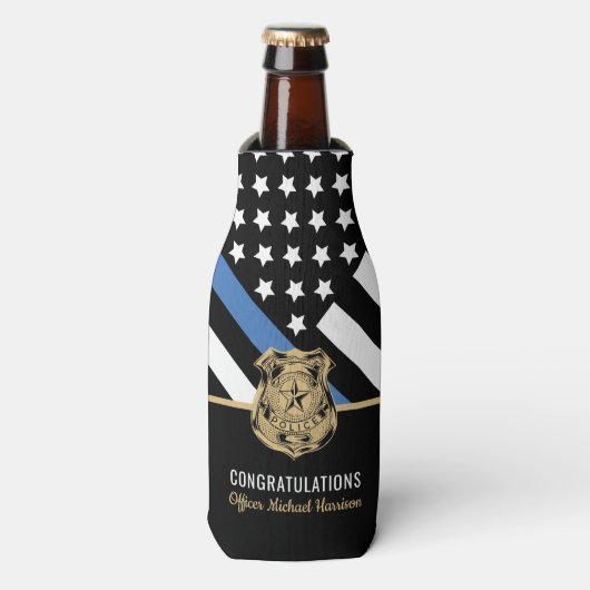 Police Academy Graduation Law Enforcement ボトルクーラー (ボトル正面)