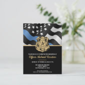 Police Academy Graduation Law Enforcement Officer インビテーションポストカード (スタンド正面)