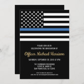 Police Academy Graduation Law Enforcement Officer 招待状 (正面/裏面)