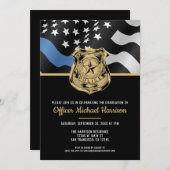 Police Academy Graduation Law Enforcement Officer 招待状 (正面/裏面)