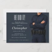 Police Academy Graduation Party Invite シーズンカード (正面)