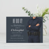 Police Academy Graduation Party Invite シーズンカード (スタンド正面)