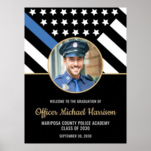 Police Academy Graduation Party Photo Welcome ポスター (正面)