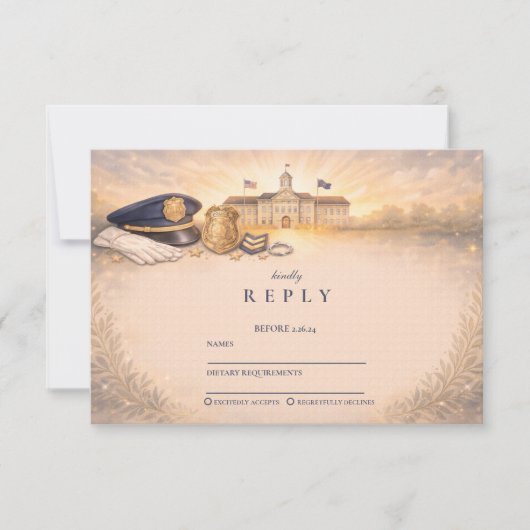 Police Academy Honors Graduation Event 出欠カード (正面)