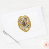 Police_Badge_退職した 長方形シール (封筒)