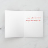 Police Be Mine Valentine Card (カスタマイズ可能) シーズンカード (内部)