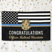 Police Blue Line Flag Congratulations Graduation 横断幕