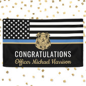 Police Blue Line Flag Congratulations Graduation 横断幕