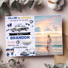 Police Boy 1st Birthdayパーティー写真 招待状