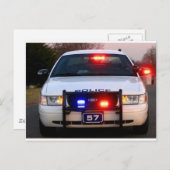 POLICE CAR – すべて点灯 ポストカード (正面/裏面)