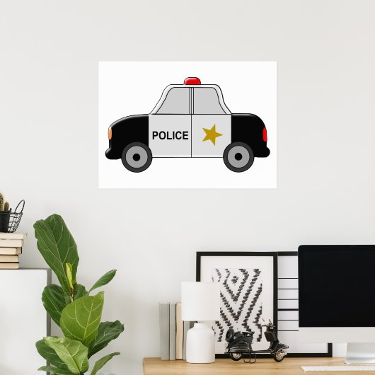 Police Car ポスター (ホームオフィス)
