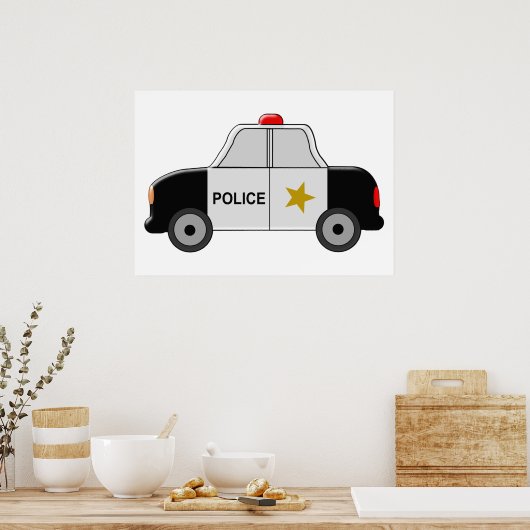 Police Car ポスター (キッチン)