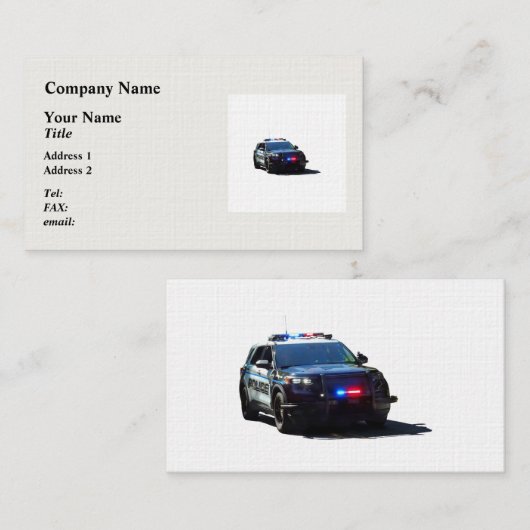 Police Car 名刺 (正面/裏面)