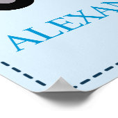 Police Car Cop Car Police Officer Baby Nursery ポスター (角)