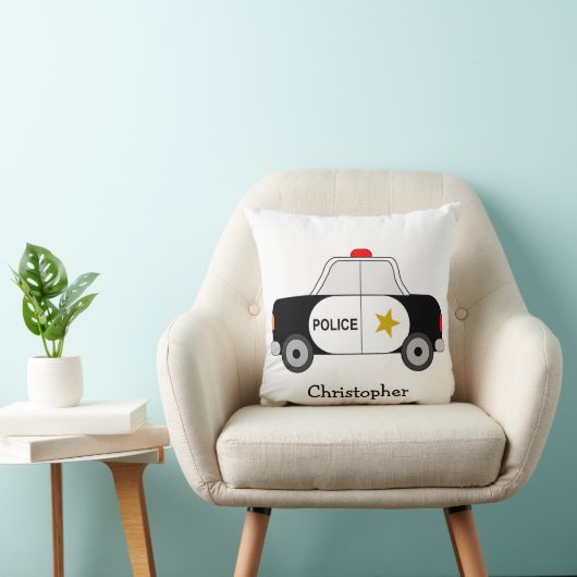 Police Car Design Personalised クッション (椅子)