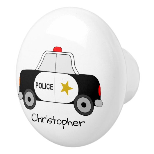 Police Car Design Personalised セラミックノブ (右)