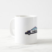 Police car Gift for Kids boys コーヒーマグカップ (正面左)