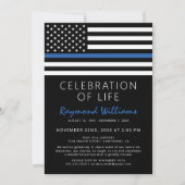 Police Celebration of Life | 薄い青い線 招待状 (正面)
