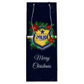 Police Christmas Elegant Holiday Party ワインギフトバッグ (裏面)