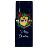 Police Christmas Elegant Holiday Party ワインギフトバッグ (正面)